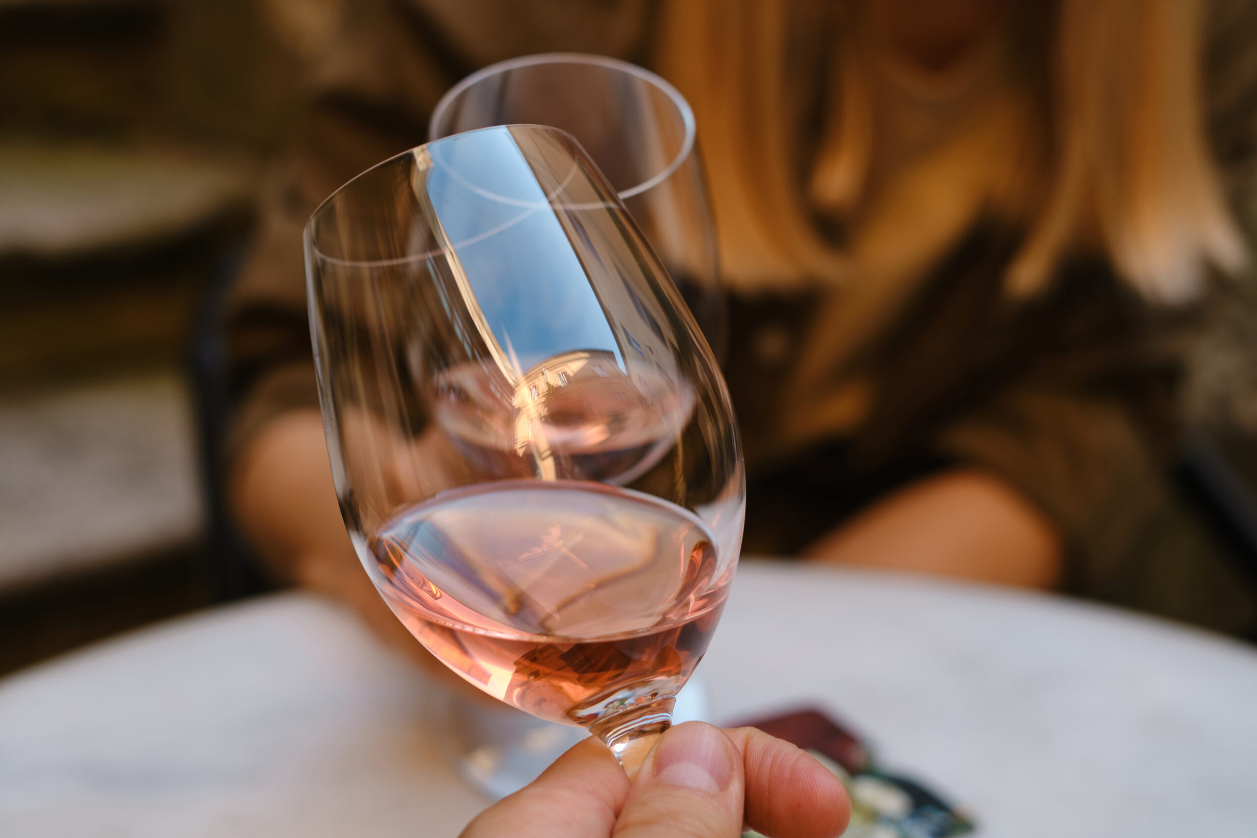 Wine glass closeup